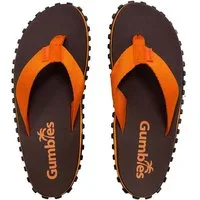 Gumbies Duckbill in Brown-Orange T-Strap-Zehentrenner Hergestellt aus recycelten Materialien
