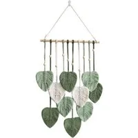 Kaket Hängedekoration Blatt Makramee Wandbehang, Boho Raumdekor