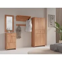 OTTO home Garderoben-Set Maximus Teilmassiv: Fronten & Oberdeckel aus Massivholz, viel Stauraum, (4-St), 5teiliges Set, 217cm Breit Diele, Flur, Haken und Kleiderstange