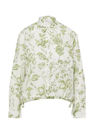 s.Oliver - Bluse creme/grün/mehrfarbig - Gr. - 38