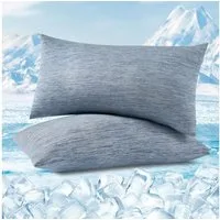 Woltu Kissenbezug, (2 Stück), Kühlende Kissenhülle, Weich, Atmungsaktiv, mit Q-Max>0.45 Arc-Chill