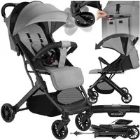 tectake Kombi-Kinderwagen Buggy-Kinderwagen, Einhand-Klappmechanismus, mit 5-Punkt-Gurt, Schutzbügel