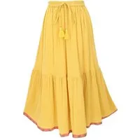 Guru-Shop Minirock Langer Boho Musselin Stufenrock, Maxirock.. alternative Bekleidung
