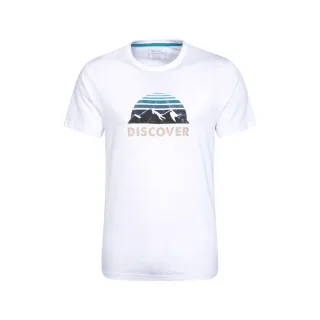 Mountain Warehouse Herren Discover T-Shirt aus Bio-Baumwolle (Weiß)