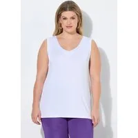 Ulla Popken Longtop Slinky-Wendetop Rundhals/V-Ausschnitt ärmellos