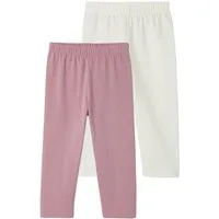 vertbaudet Leggings Mädchen 3/4-Leggings BASIC 2er-Pack, 3/4, Dehnbund