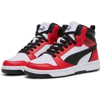 PUMA REBOUND V6 MID JR Sneaker knöchelhoch, retro-inspiriertes Design, mit SOFTFOAM+ Dämpfung