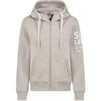 SUBLEVEL Trainingsjacke Weiche Kapuzen Sweatjacke mit Reißverschluss und Print Sweat