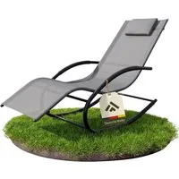 NovaTerra Gartenlounge-Set Sonnenliege anthrazit