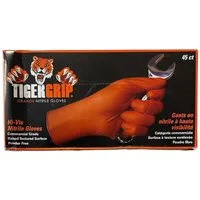 Arbeitshandschuhe Nitril Einweghandschuhe "Tiger Grip"", Orange Gr. 10 Box 45St."