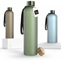 LARS NYSØM Trinkflasche Blæst, Trinkflasche mit Hydrationsskala und Trageschlaufe