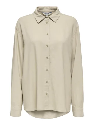 ONLY - ONLGOA L/S LINEN BL SHIRT CC PNT Oxford Tan - Gr. - XL
