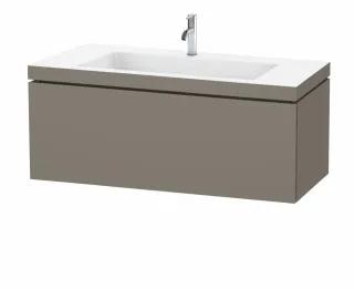 Duravit L-Cube c-bonded Set wandhängend Flanell Grau Seidenmatt 1200x480x500 mm - LC6919O9090 LC6919O9090
