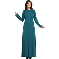 fashionshowcase Abendkleid Damen Maxikleid Hijab Kleid mit Raglanärmeln - Modest Fashion elastisch
