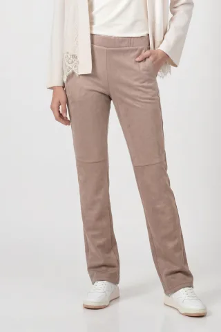 monari - Velours Hose taupe - Gr. - 42