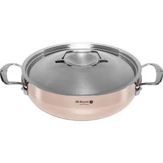 De Buyer Prima Matera Bratentopf Kupfer/Edels. 28cm konisch ind.
