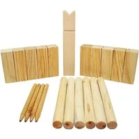 Best Sporting Spielzeug-Gartenset Kubb-Spiel Nordmann-Schach Wikinger-Spiel aus Holz