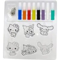 Hello Kitty Kreativset - Bastelset Anhänger bemalen 6 Motive 8 Farben 6 Schlüsselringe Kinder, (20-tlg)