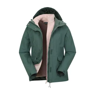 Mountain Warehouse - "Thunderstorm II" Jacke, wasserfest 3 in 1 für Damen (Grün)