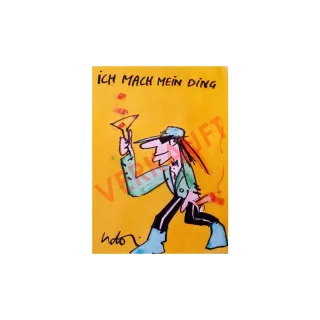 Udo Lindenberg Original Likörell "Ich mach mein Ding" ca. 72 x 60...
