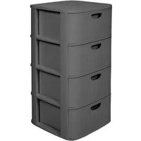 Kreher Rollcontainer 'Domus' mit 4 Schüben aus Kunststoff, rollbar (Farbe wählbar)
