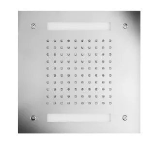 Herzbach LED-Deckeneinbaubrause 300mm x 300mm Regen gebürstet , 11.630300.2.09 11.630300.2.09