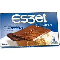 ESZET Schokolade, Eszet Schnitten 8 Vollmilchschokoladen Brotbelag Täfelchen 75g