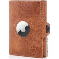 Trusador Geldbörse AirTag 'Verona' - Leder-Wallet mit AirTag- & Münzfach (Handarbeit, Handmade in Europe), Vollnarbenleder, AirTag Wallet Herren & Damen