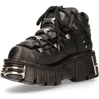 NEW ROCK M-106-S1 Plateausneaker aus echtem Rindsleder - Made in Spain