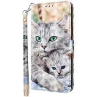CLM-Tech Handytasche für Xiaomi Redmi Note 14 PRO 5G Hülle aus PU-Leder Klapphülle (Katze und Kätzchen, Handyhülle mit Standfunktion - Wallet Flip Case inklusive Kartenfächer), Cover mit Magnetverschluss - Xiaomi Redmi Note 14 Pro 5G Schutzhülle