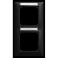 Abdeckrahmen 2-fach 1722 NSK-915, Abdeckung schwarz, Retail
