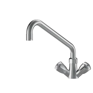 KWC Zweigriffmischer GASTRO Schwenkauslauf, A300 T200, chromeline 100945