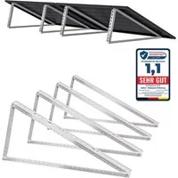 SolarMars Solarmodul-Halterung Solarpanel Halterung 120cm, 4 Stück, (Solarpanel Halterung für 2 Module, 0% MwSt., Geeignet für Flachdach/Garten/Wand)