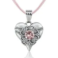 LUISIA® Kette mit Anhänger 'Paula' mit Kristallen von Swarovski®, Rosa
