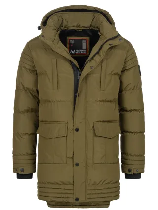 Alessandro Salvarini Herren Winterjacke AS285 mit Teddyfell & abnehmbarer Kapuze