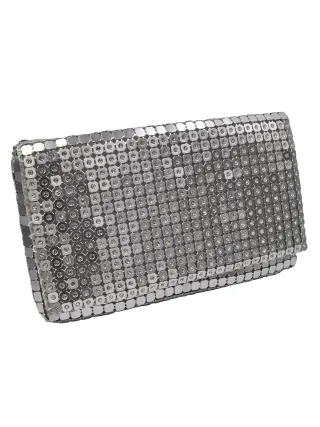 Steuer Modeschmuck Abendtasche Metall Plättchen mit Kristallen
