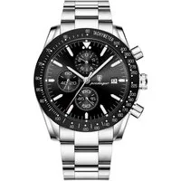POEDAGAR Quarzuhr Poedagar 988 Luxusuhr Edelstahl Chronograph für Herren