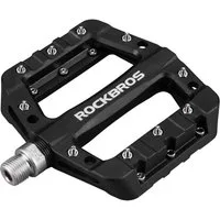 ROCKBROS Fahrradpedale MTB Flat Pedale (mit Edelstahl-Pins, Kugellager & Graphit-DU, 9/16 Zoll Pedale für Mountainbike, Trekking, Citybike)