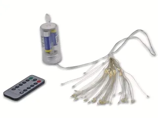 LED-Hängedeko Silberdraht, 120 LEDs, mit Fernbedienung, batteriebetrieb