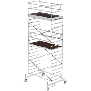 Munk Rollgerüst 1,35 x 2,45 m mit Fahrbalken & Doppel-Plattform - 174535