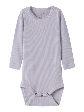 NAME IT - NBFKAB LS BODY NOOS Lavender Gray - Gr. - 86