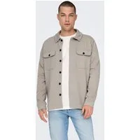 ONLY & SONS Langarmhemd ONSNEWKODYL OVERSHIRT SWEAT NOOS Materialmix, regular fit
