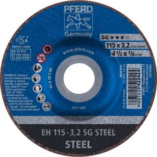 PFERD TOOLS Trennscheibe EH gekröpft Leistungslinie SG STEEL für Stahl - 61340132