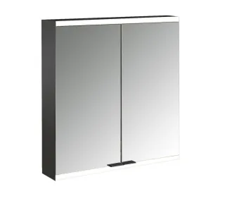 emco LED-Lichtspiegelschrank prime 2 Facelift Aufputz, 600 mm, 2-türig, IP 20, schwarz Rückwand vers 949713523