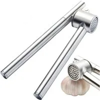 FOUORTUNATE-BEE Knoblauchpresse noblauchpresse 4in1 mit Schäler & Zerkleinerer Set, Knoblauchzerkleinerer & Ingwerpresse für Küche