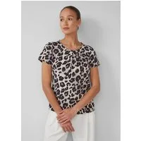 s.Oliver Kurzarmbluse Bluse Kurzarmbluse mit Rundhalsausschnitt und All-over-Print
