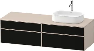 Duravit Zencha Konsolenwaschtischunterbau wandhängend Schwarz Linienstruktur & Taupe n/a & Supermatt ZE4824R63830000