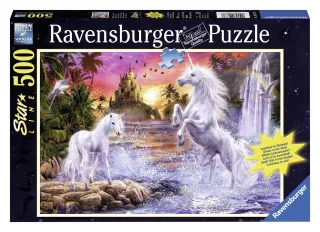 Ravensburger Puzzle 148738 - Starline: Einhörner am Fluss [500 Teile]