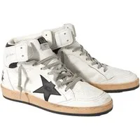 GOLDEN GOOSE Herren Sky-Star High-Top Leder, Distressed Look, Made in Italy Sneaker Made in Italy – höchste Qualität und Handwerkskunst