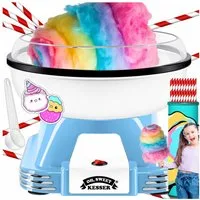 KESSER Zuckerwattemaschine, Zuckerwattegerät Retro Cotton Candy, 30 Zuckerwatte Sticks, Messlöffel